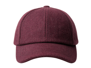 Warm burgundy cap suitable for chilly weather outings