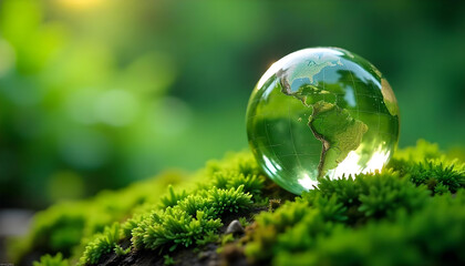 Globe bubbles on green grass