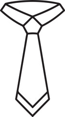 tie line art, black outline, vector and illustration, coloring book page line art drawing