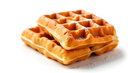 viennese waffles isolated on white background