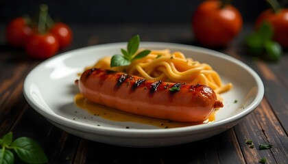 sausage on a white background
