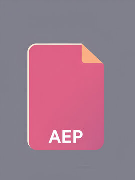 aep file flat icon