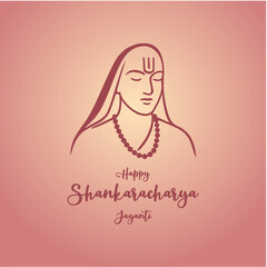 Happy Shankaracharya Jayanti Social Media Post Design for Greetings

