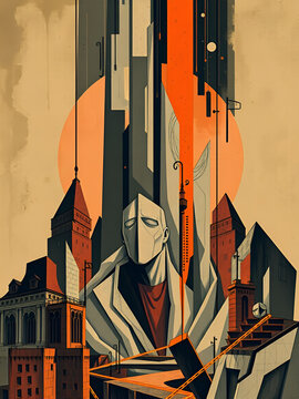 Demagogue concept on abstract design