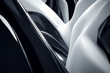 white abstract smoke shapes in black and
