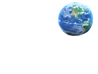 Fototapeta premium Realistic Earth Globe Image Isolated Background, Detailed Planet Photo