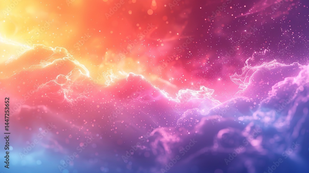 Poster vibrant gradient background with soft blurred colors in warm and cool tones for modern design and cr