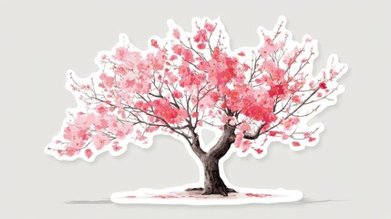 Fototapeta premium Pink Blossom Tree Art