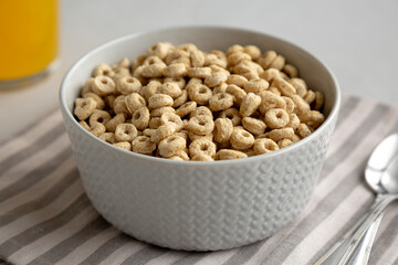 Healthy Cereals Rings with Honey for Breakfast