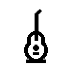 Obraz premium pixelate guitar icon