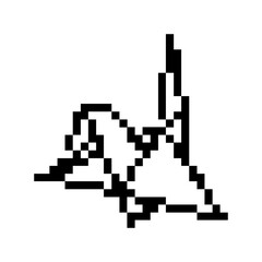 pixel bird origami