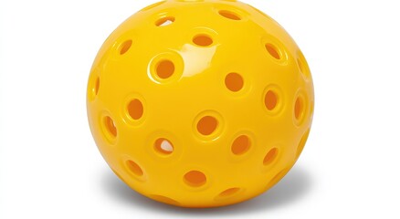 Obraz premium Bright yellow ball with many small holes