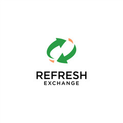 refresh,exchange,rotation,recycling logo design.arrow direction reverse sustainability design vector.circulation icon vector