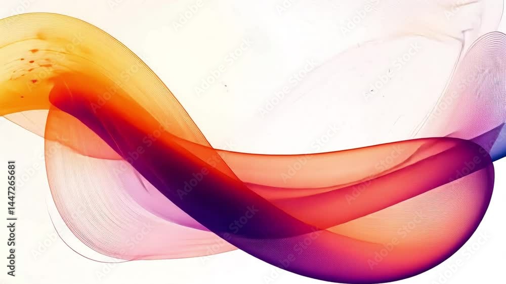 Poster abstract color wave: a vibrant, flowing display of abstract color, with soft lines and gradients cre