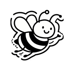 cute bee flying