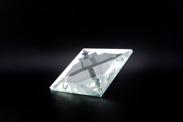 Modern Glass Blocks Isolated on Black Background for Stylish Wall Construction and Interior Design
