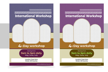 Modern Travel Flyer Design Template for Vacation and Tour Promotions – A4 Size.