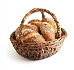 Fresh loaves in a wicker basket (1)
