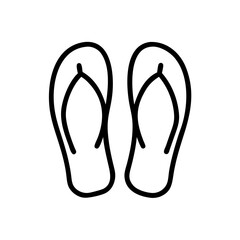 Flip Flops Icon in Minimalist Style Representing Summer Vibes  