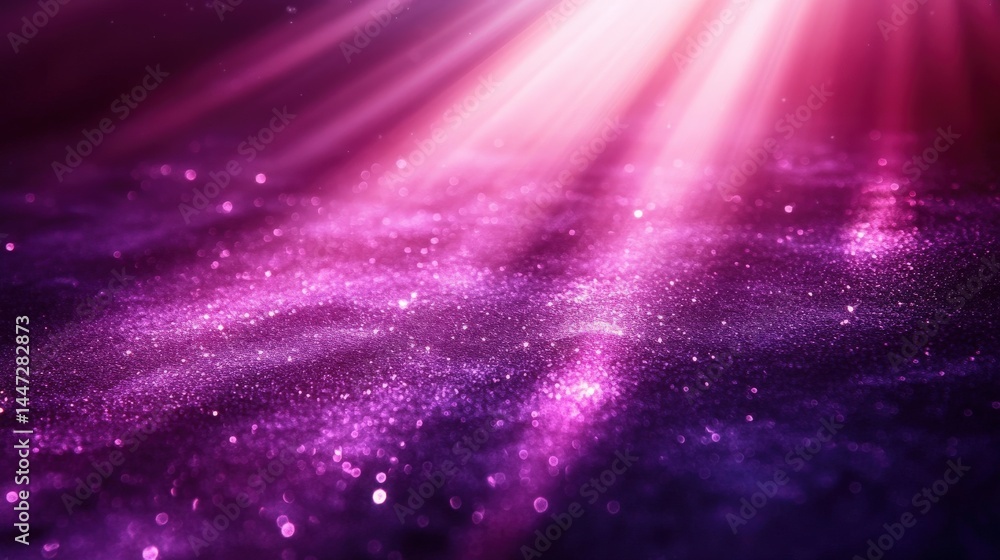Aufkleber Ethereal glow of shimmering light and sparkles on a textured backdrop