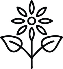Fototapeta premium Medicinal Herbs Vector Icons – Thin Line Set of Healing Plants for Wellness, Health, and Herbal Remedies