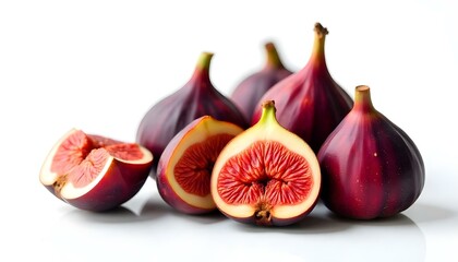 fresh figs on white background