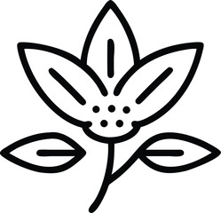 Medicinal Herbs Vector Icons – Thin Line Set of Healing Plants for Wellness, Health, and Herbal Remedies