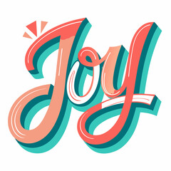 Joyful Typography Artwork in Vibrant Colors  
