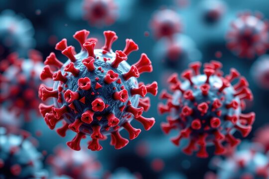 new coronavirus 2019 ncov, microscopic virus close up concept.