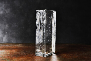 Transparent Glass Blocks on Dark Background — Stylish Material for Bedrooms, Bathrooms, and...