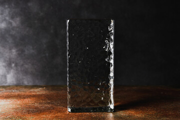 Transparent Glass Blocks on Dark Background — Stylish Material for Bedrooms, Bathrooms, and...