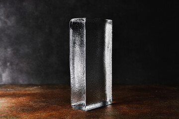 Transparent Glass Blocks on Dark Background — Stylish Material for Bedrooms, Bathrooms, and...