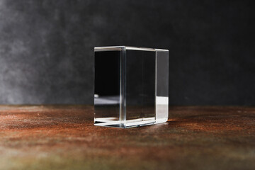 Transparent Glass Blocks on Dark Background — Stylish Material for Bedrooms, Bathrooms, and...