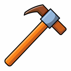 Cartoon hammer illustration on a white background  