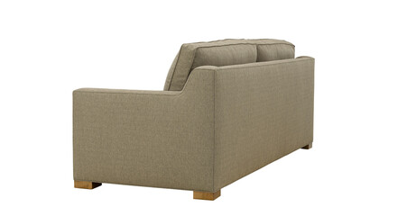 Modern beige sofa isolated on white background studio shot + clipping path. Furniture Collection. Please see some similar pictures from my portfolio.