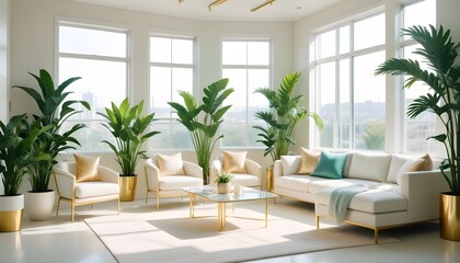 Photo interior modern design room 3d illustration