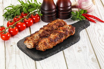 Chicken kebab minced meat and spices