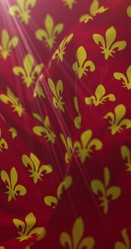 Flag of Prato city, Italy. 4K Vertical. Loop