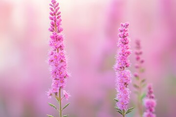 Obraz premium Delicate Pink Flowers Blooming Softly in Nature