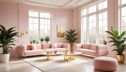 Photo interior modern design room 3d illustration