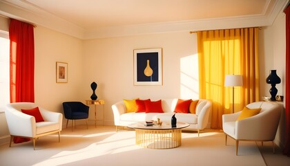 Photo interior modern design room 3d illustration
