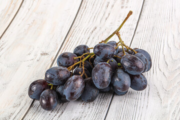 Blue juicy sweet ripe Grape bunch