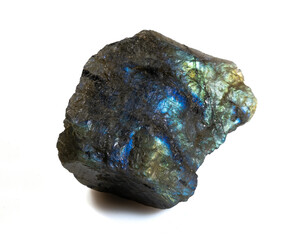 A Stunning Piece of Natural Labradorite Showcasing Vivid Iridescent Colors