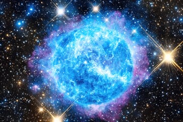 Celestial Body Surrounded By Stars And Nebulae