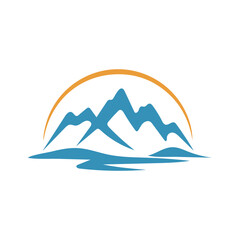 Mountain Peaks Sunset Silhouette