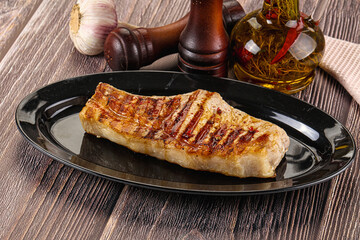 Tasty hot grilled pork loin