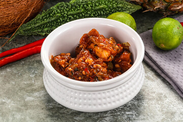 Asian cuisine - Chicken Manchurian with gravy