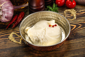 Italian soft young cheese burrata