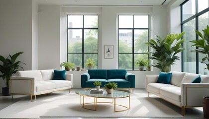 Fototapeta premium Photo interior modern design room 3d illustration