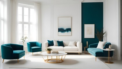 Photo interior modern design room 3d illustration